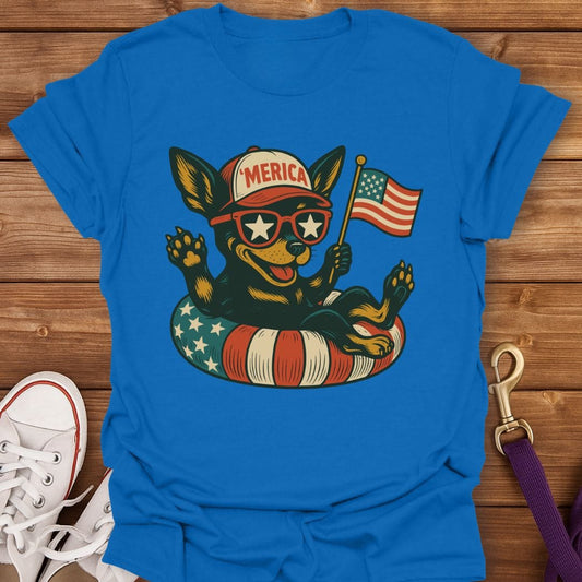 Patriotic Pup Floatie T-Shirt Royal / S