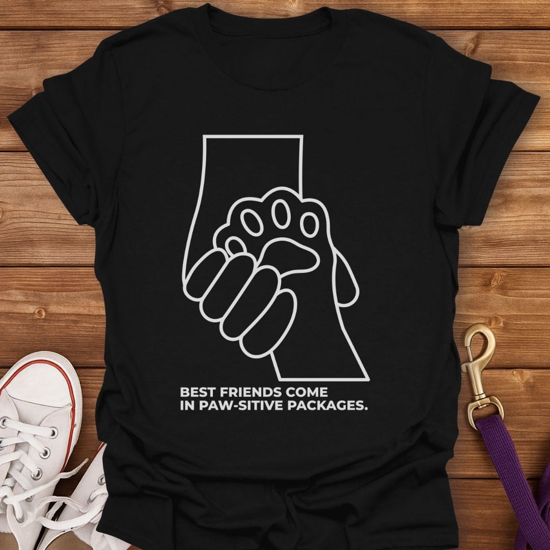 Paw-sitive Friendship T-Shirt Black / S