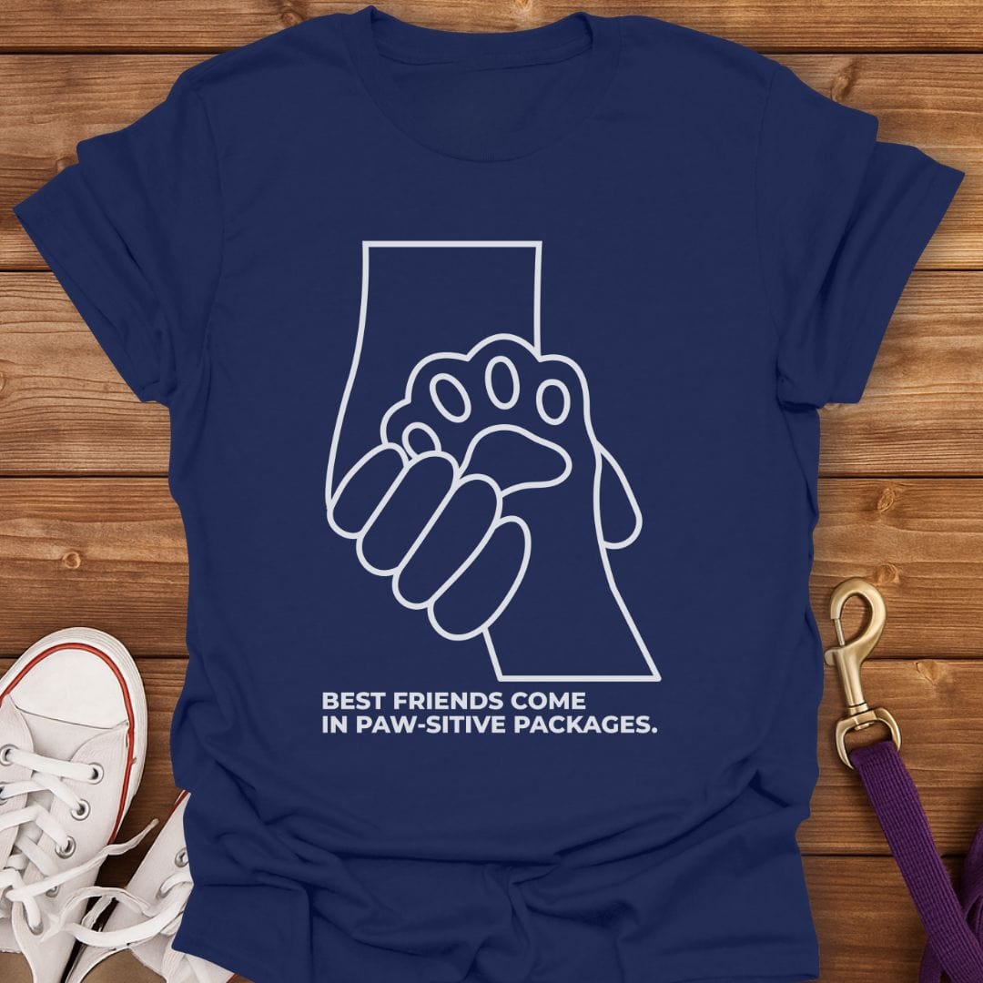 Paw-sitive Friendship T-Shirt Navy / S