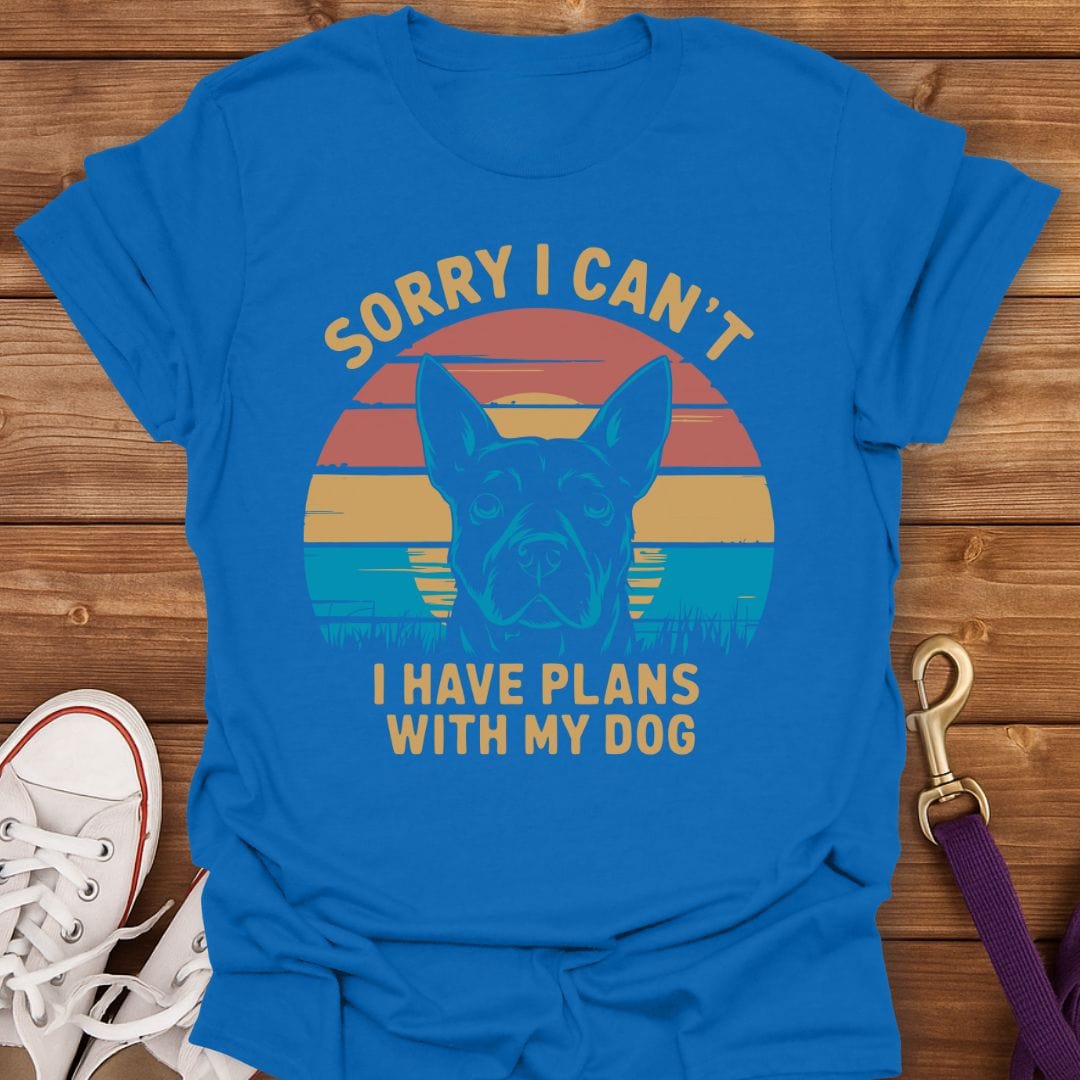 Plans With My Dog T-Shirt Royal / S