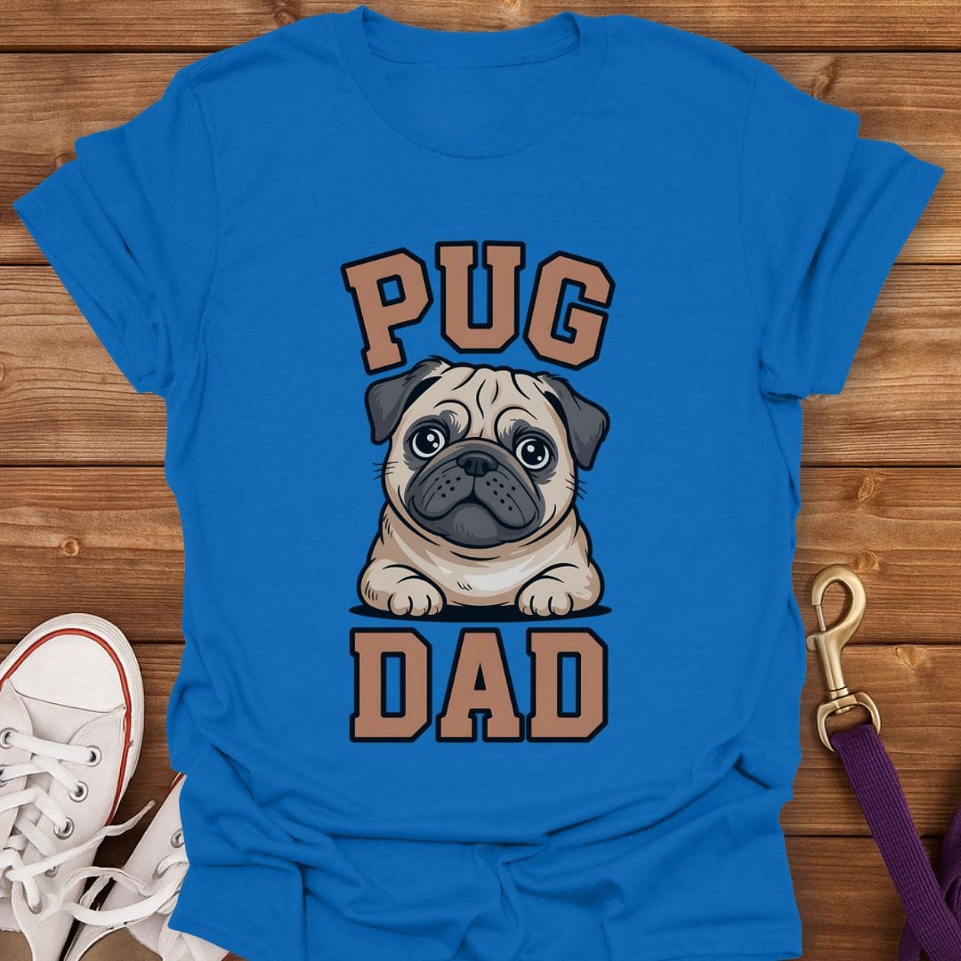 Pug Dad Chill Pup T-Shirt Royal / S