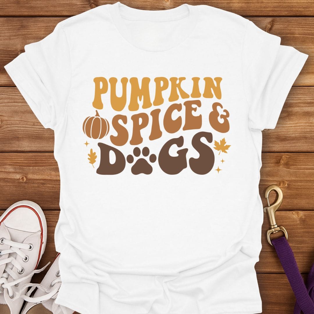 Pumpkin Spice and Dogs T-Shirt White / S