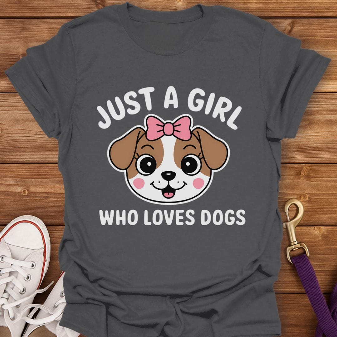 Puppy Love Girl Power T-Shirt Charcoal / S