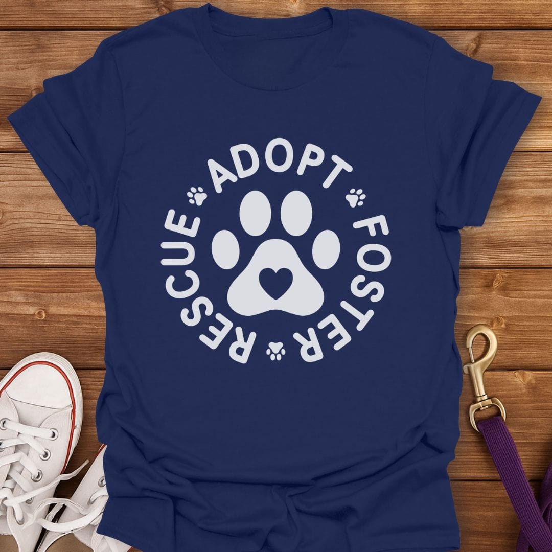 Rescue Adopt Foster T-Shirt Navy / S