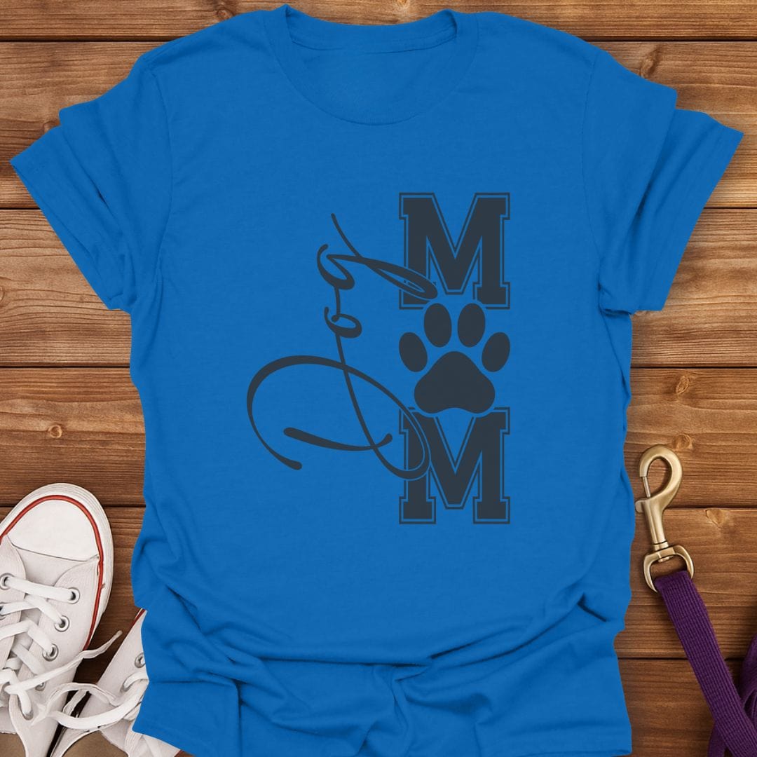 Script & Paw Dog Mom T-Shirt Royal / S