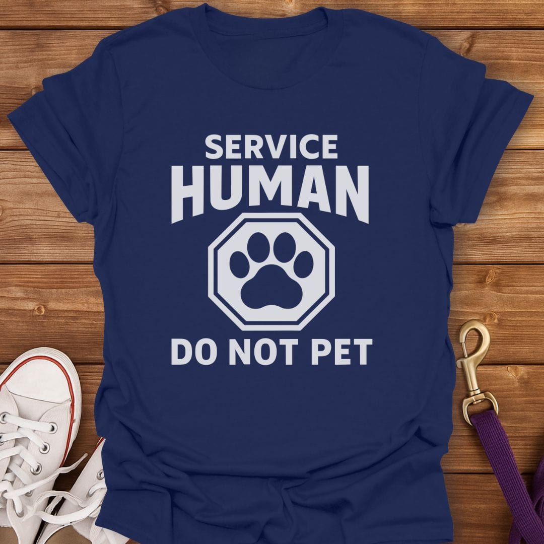Service Human Do Not Pet T-Shirt Navy / S
