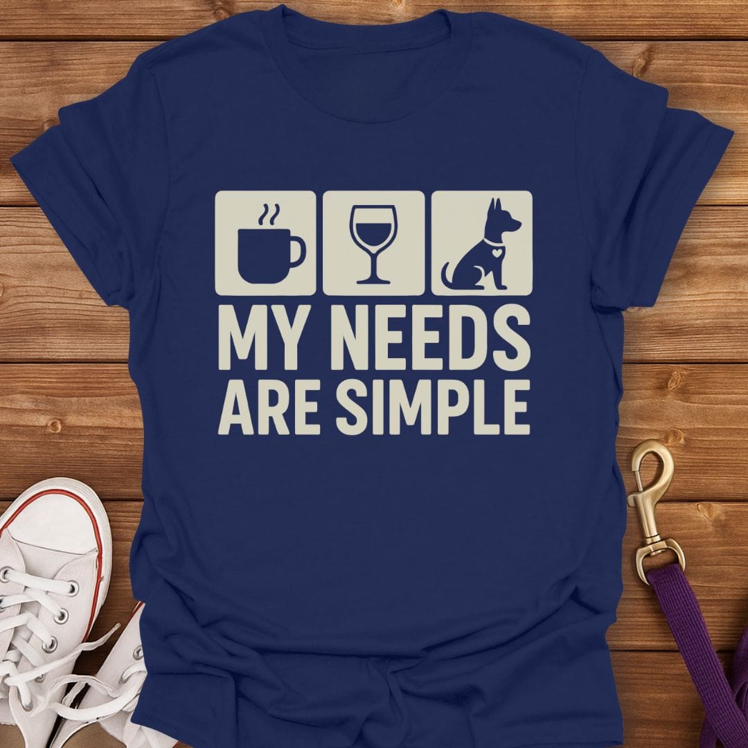 Simple Pleasures Dog Lover T-Shirt Navy / S
