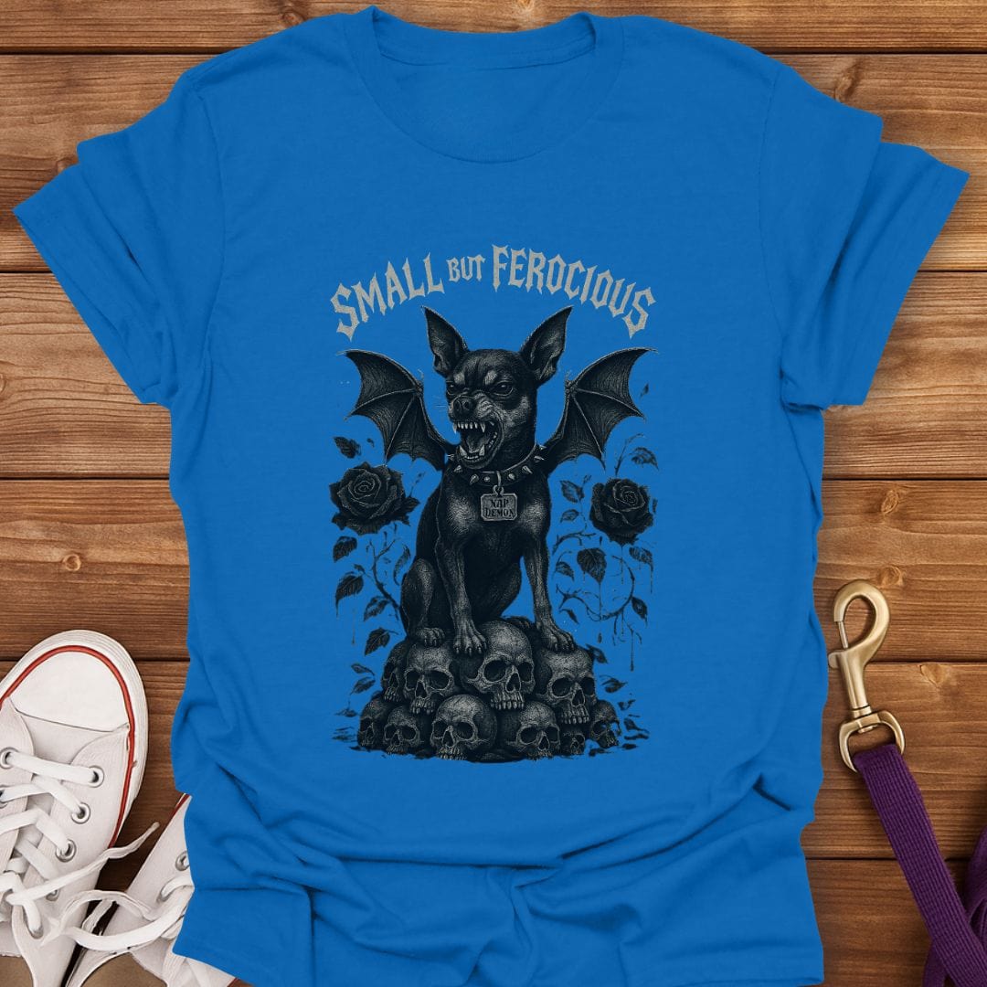 Small But Ferocious Min Pin T-Shirt Royal / S