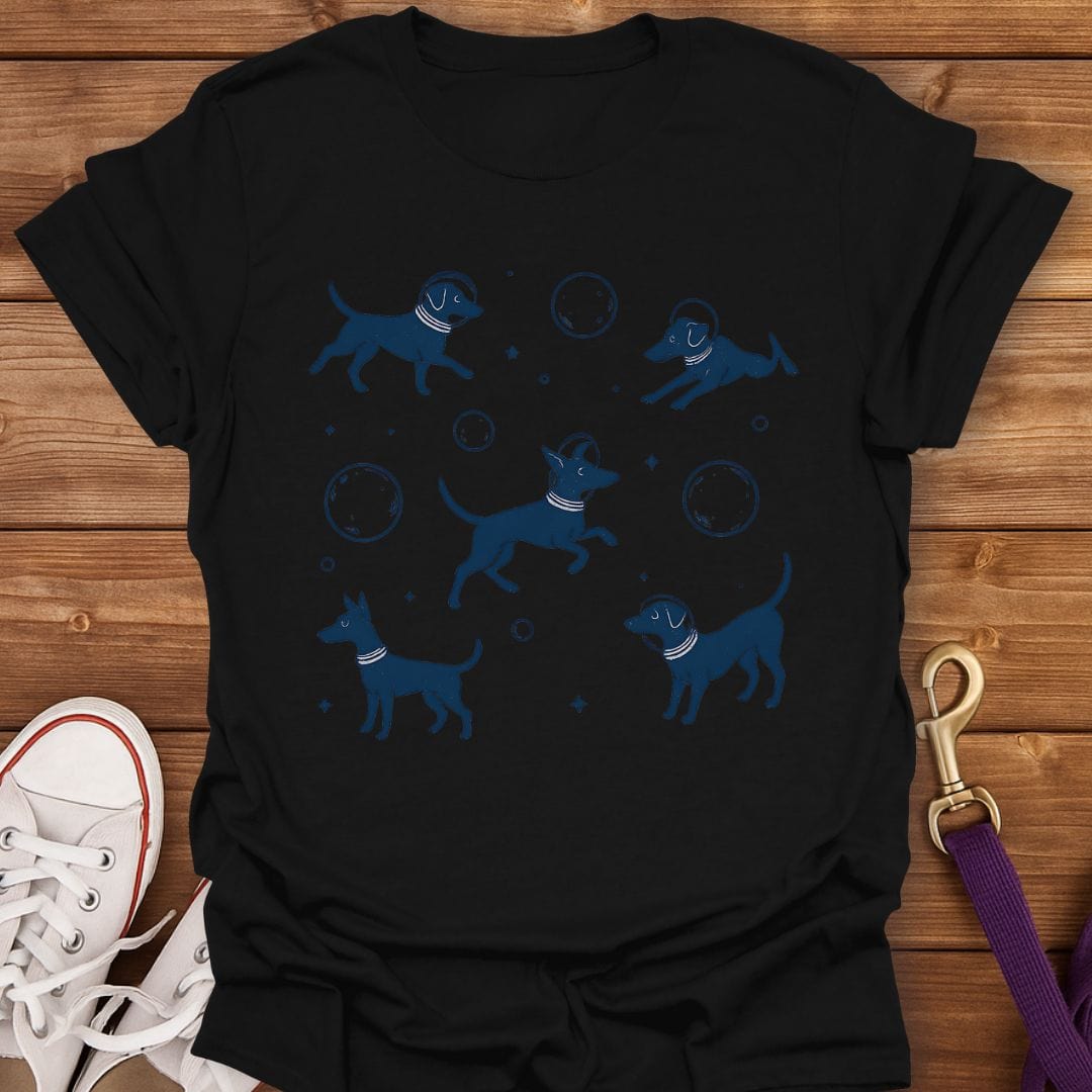 Space Pup Explorer T-Shirt Black / S