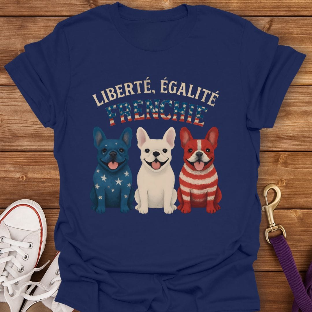 Stars Stripes & Frenchie Vibes T-Shirt Navy / S