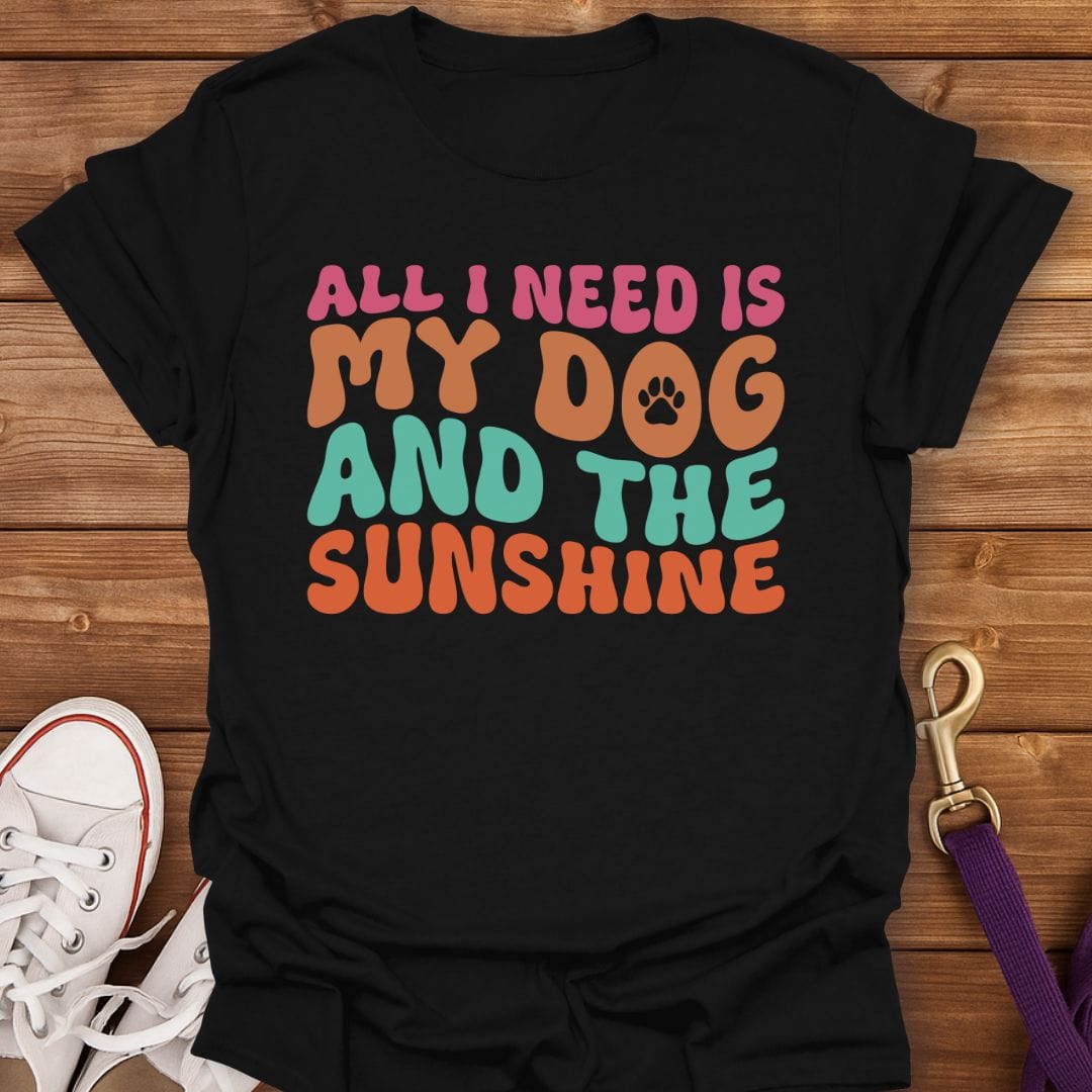 Sunshine and Dog Days T-Shirt Black / S