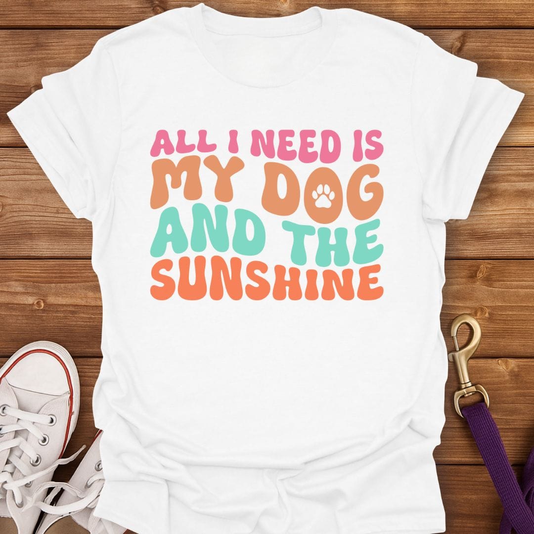Sunshine and Dog Days T-Shirt White / S