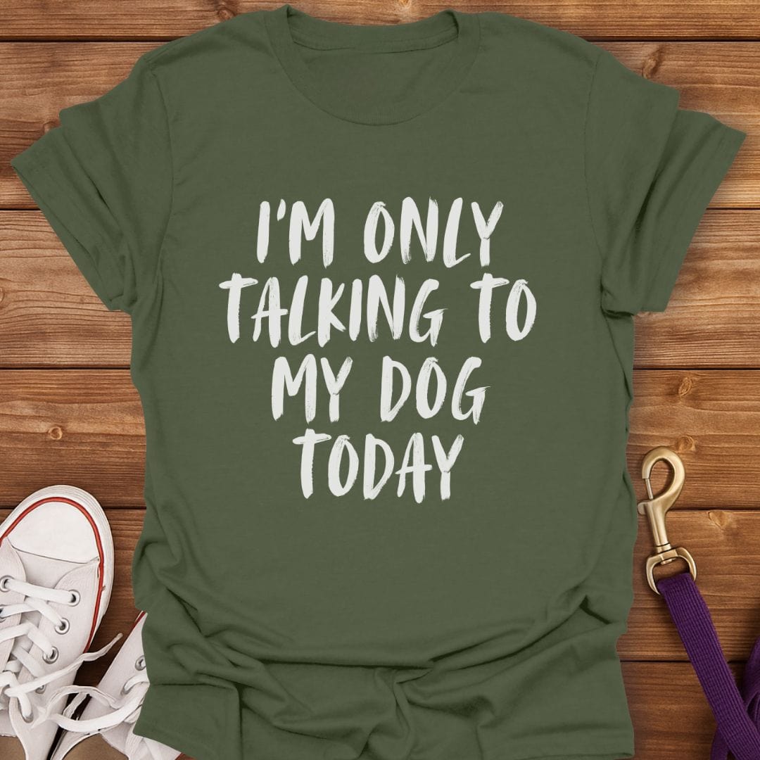 Talk to the Paw T-Shirt Military Green / S