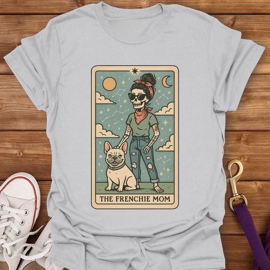 The Frenchie Mom Tarot T-Shirt Ice Grey / S