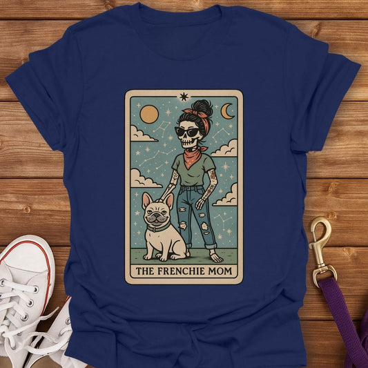 The Frenchie Mom Tarot T-Shirt Navy / S