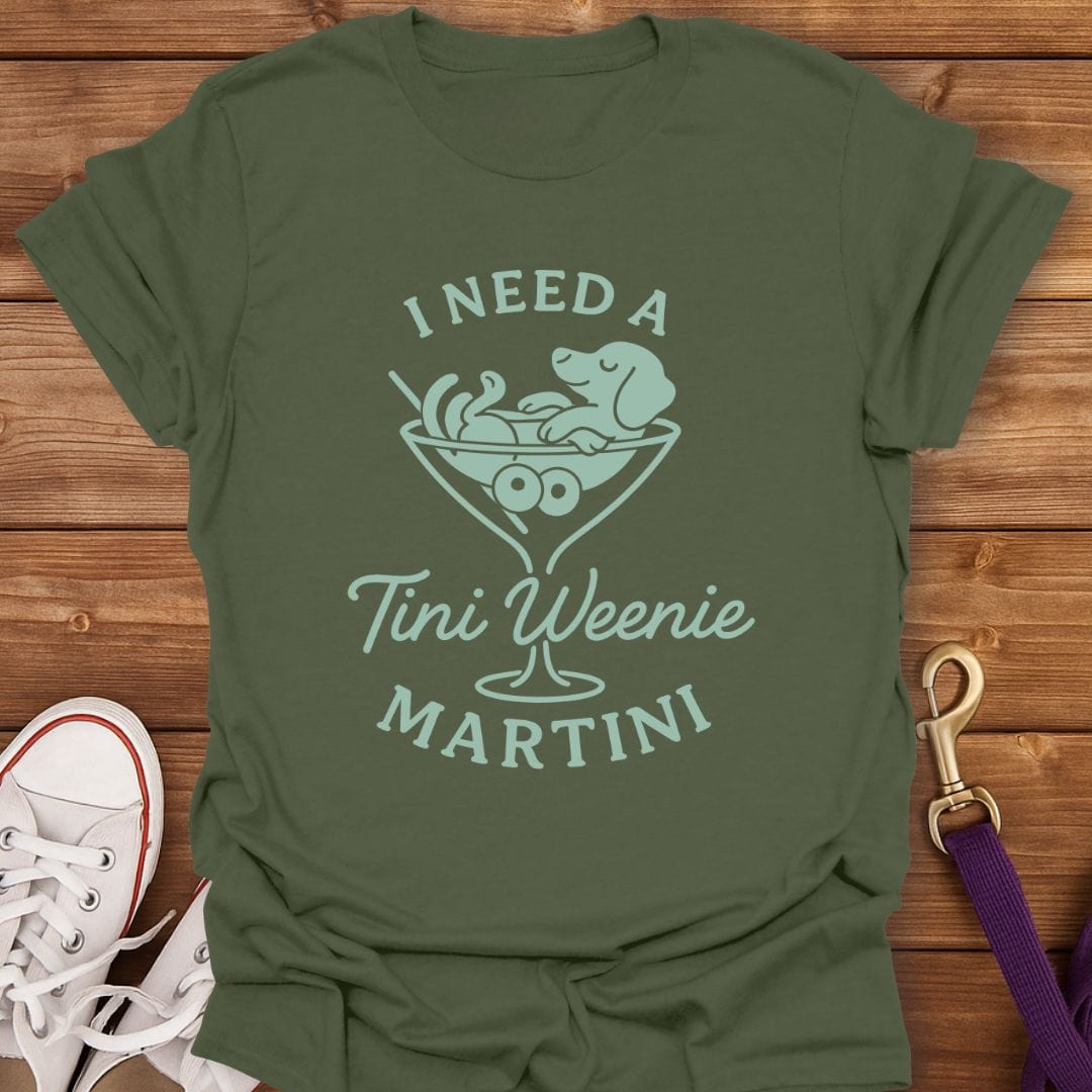 Tini Weenie Martini T-Shirt Military Green / S