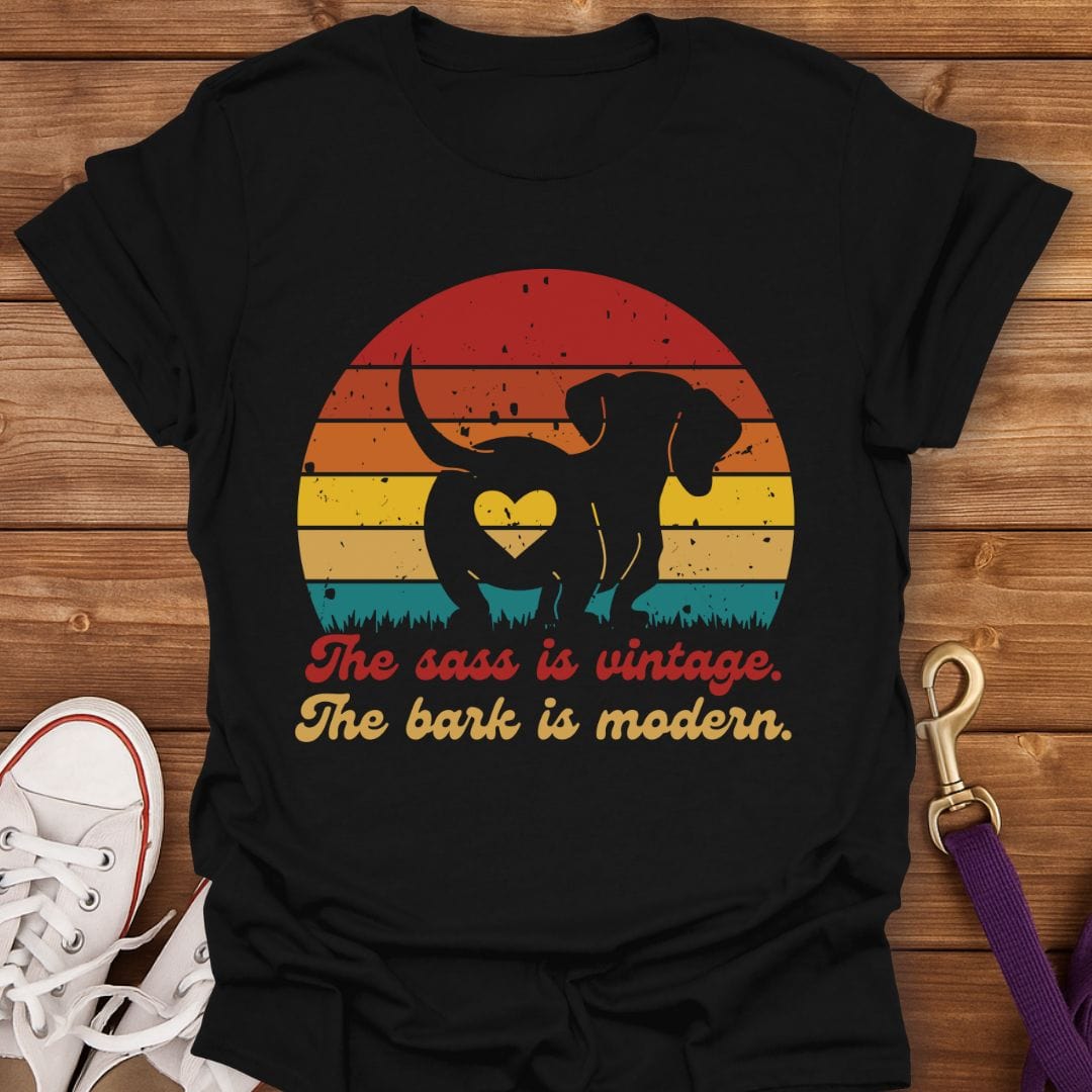 Vintage Sass Modern Bark T-Shirt Black / S