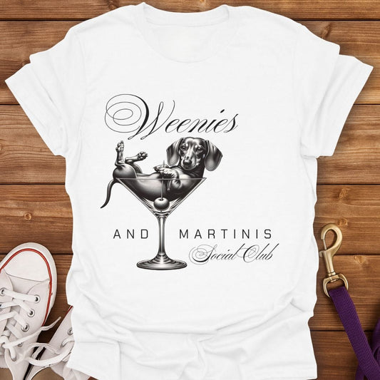 Weenies & Martinis Social Club T-Shirt White / S
