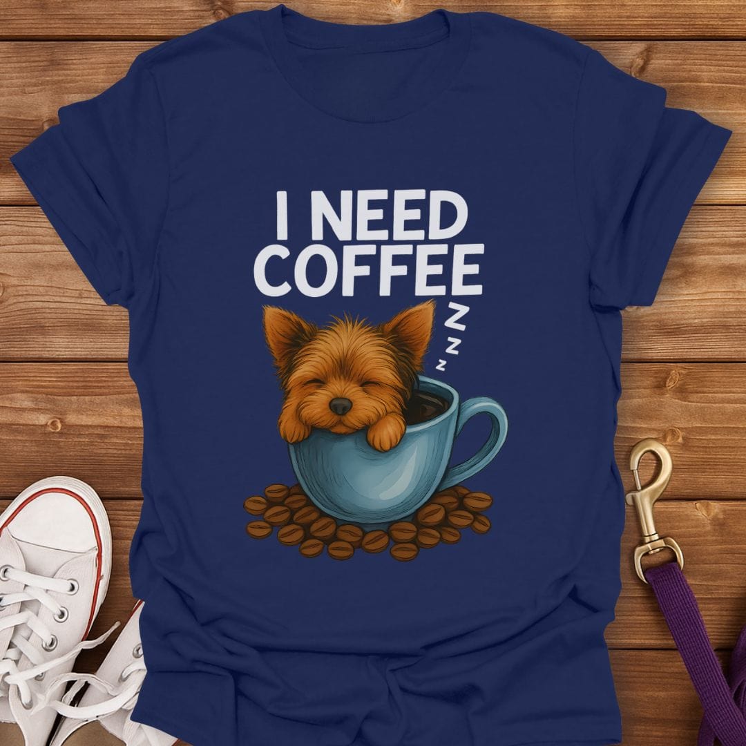 Yorkie Coffee Break T-Shirt Navy / S