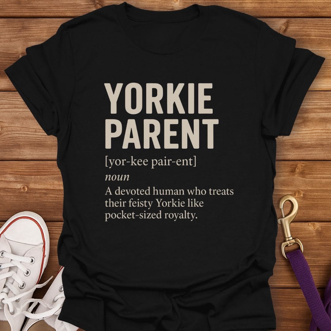 Yorkie Parent Definition T-Shirt Black / S