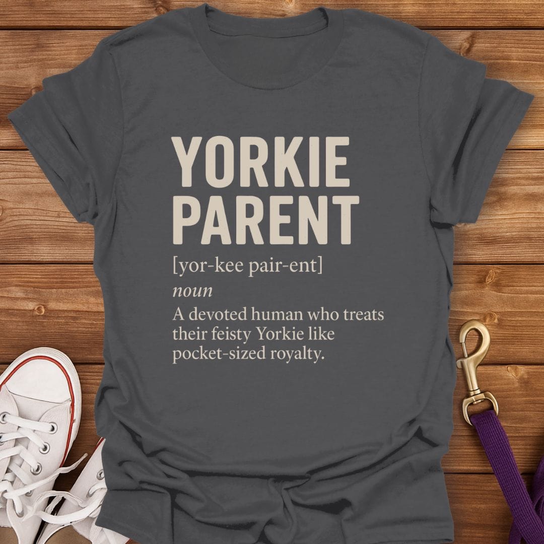 Yorkie Parent Definition T-Shirt Charcoal / S