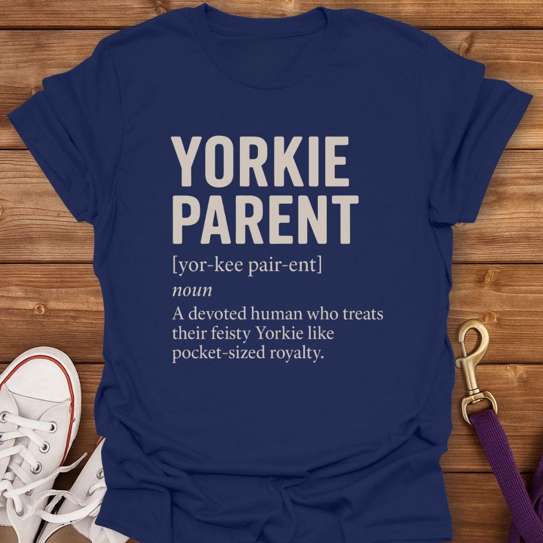 Yorkie Parent Definition T-Shirt Navy / S