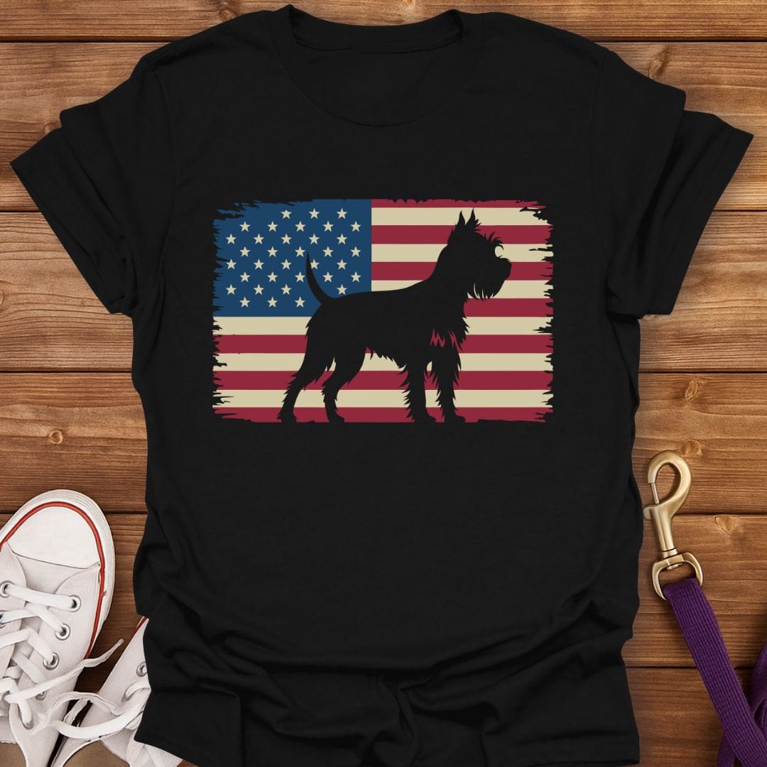 Yorkie Pride Patriotic T-Shirt Black / S